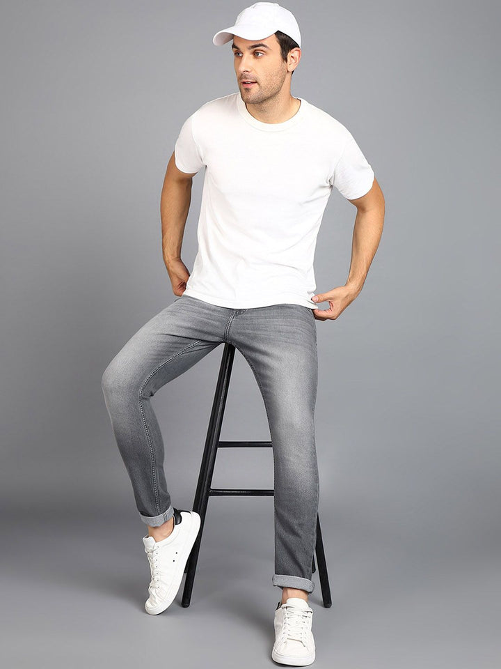 Urbano Fashion Men Clean Look Light Fade Stretchable Jeans