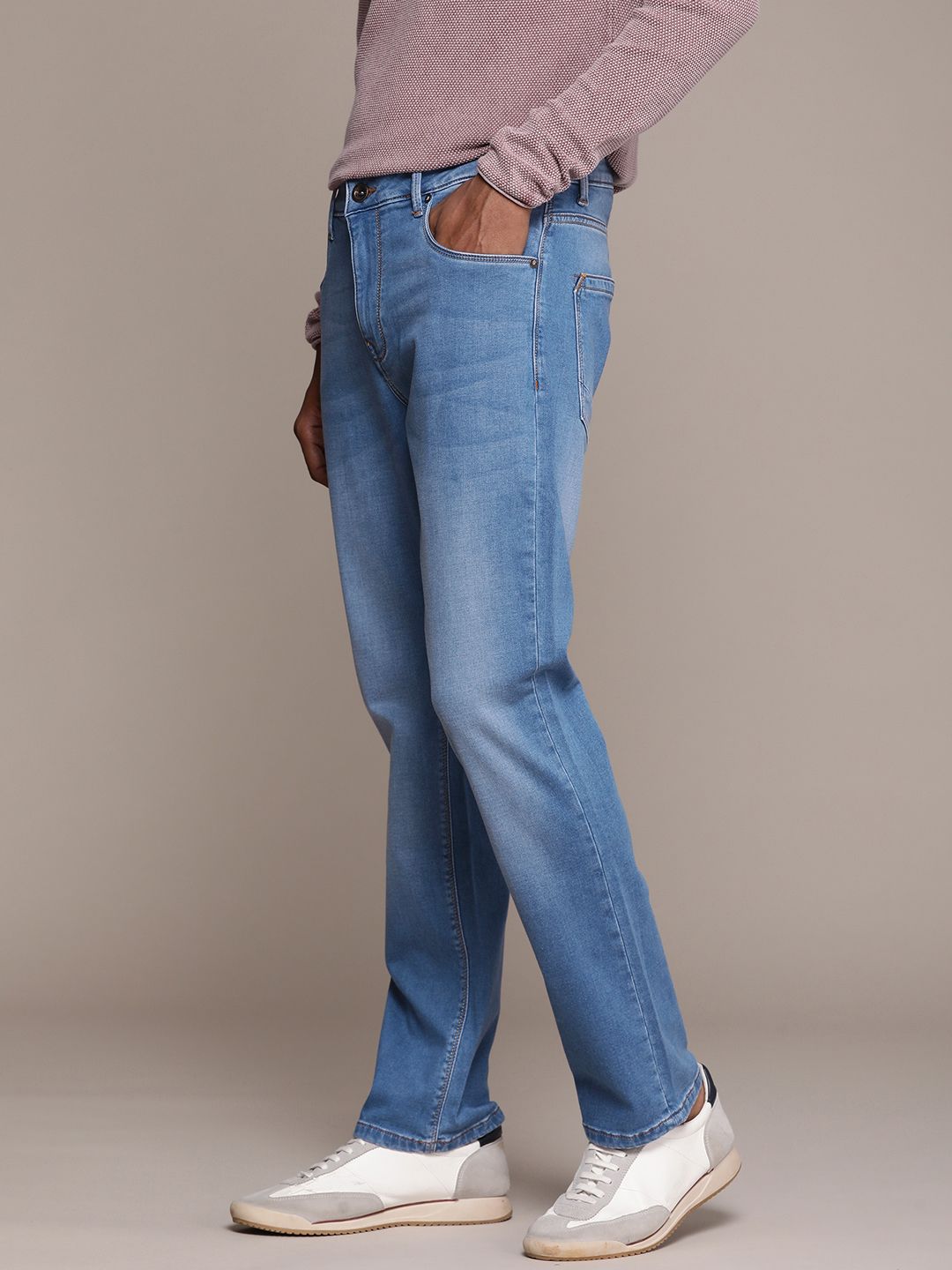 Mr Bowerbird Men Straight Fit Stretchable Casual Jeans