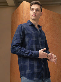 LOCOMOTIVE Mock Lino Dobby Textured Checked Shirt