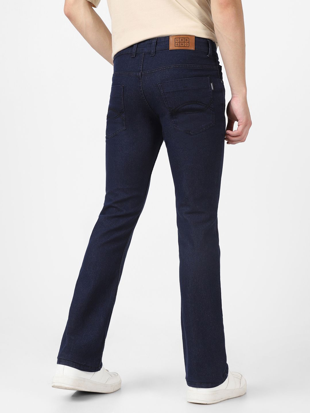 Urbano Fashion Men Mid Rise Light Fade Stretchable Bootcut Jeans