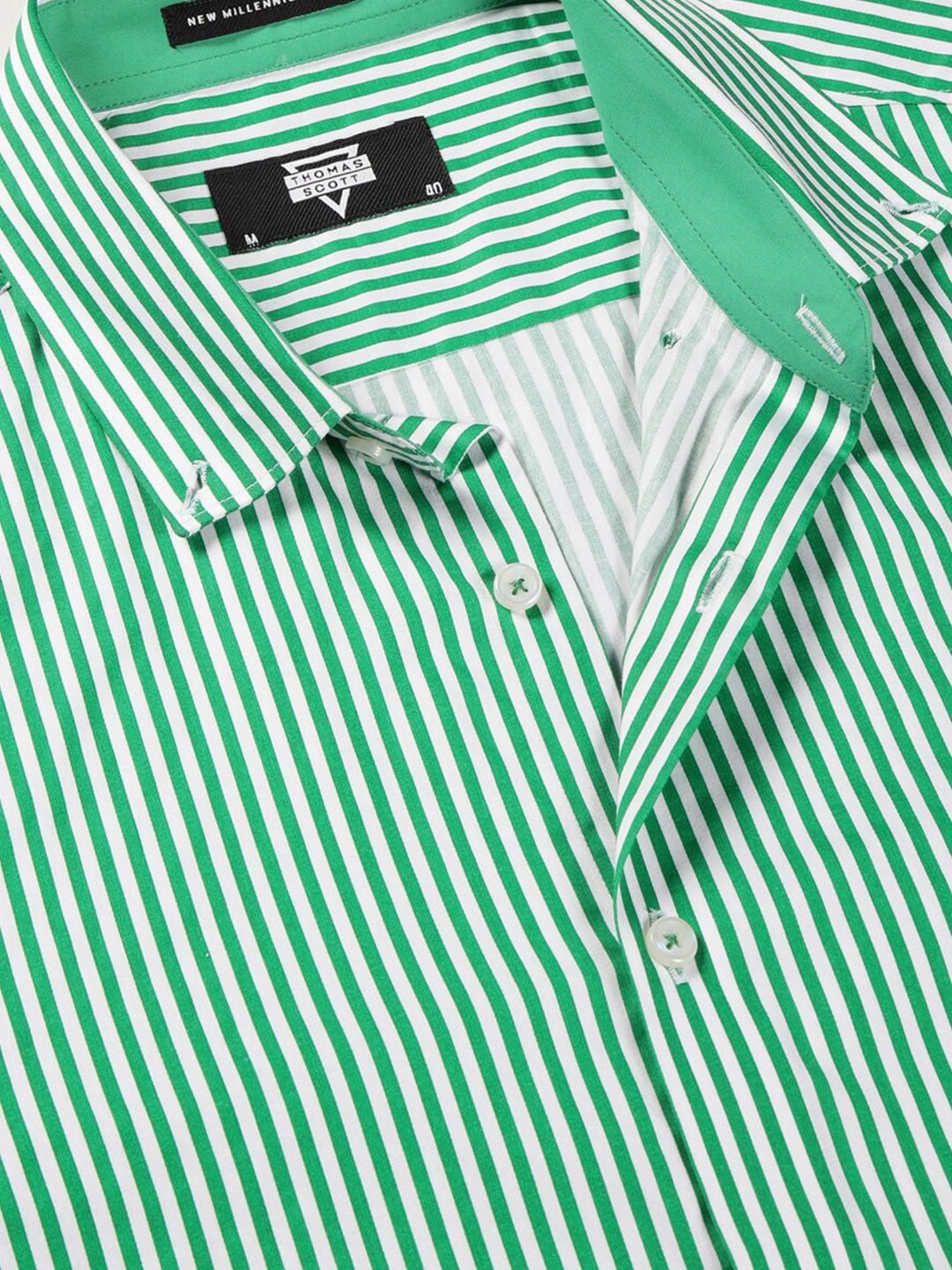 Thomas Scott Premium Striped Button-Down Collar Long Sleeves Formal Shirt