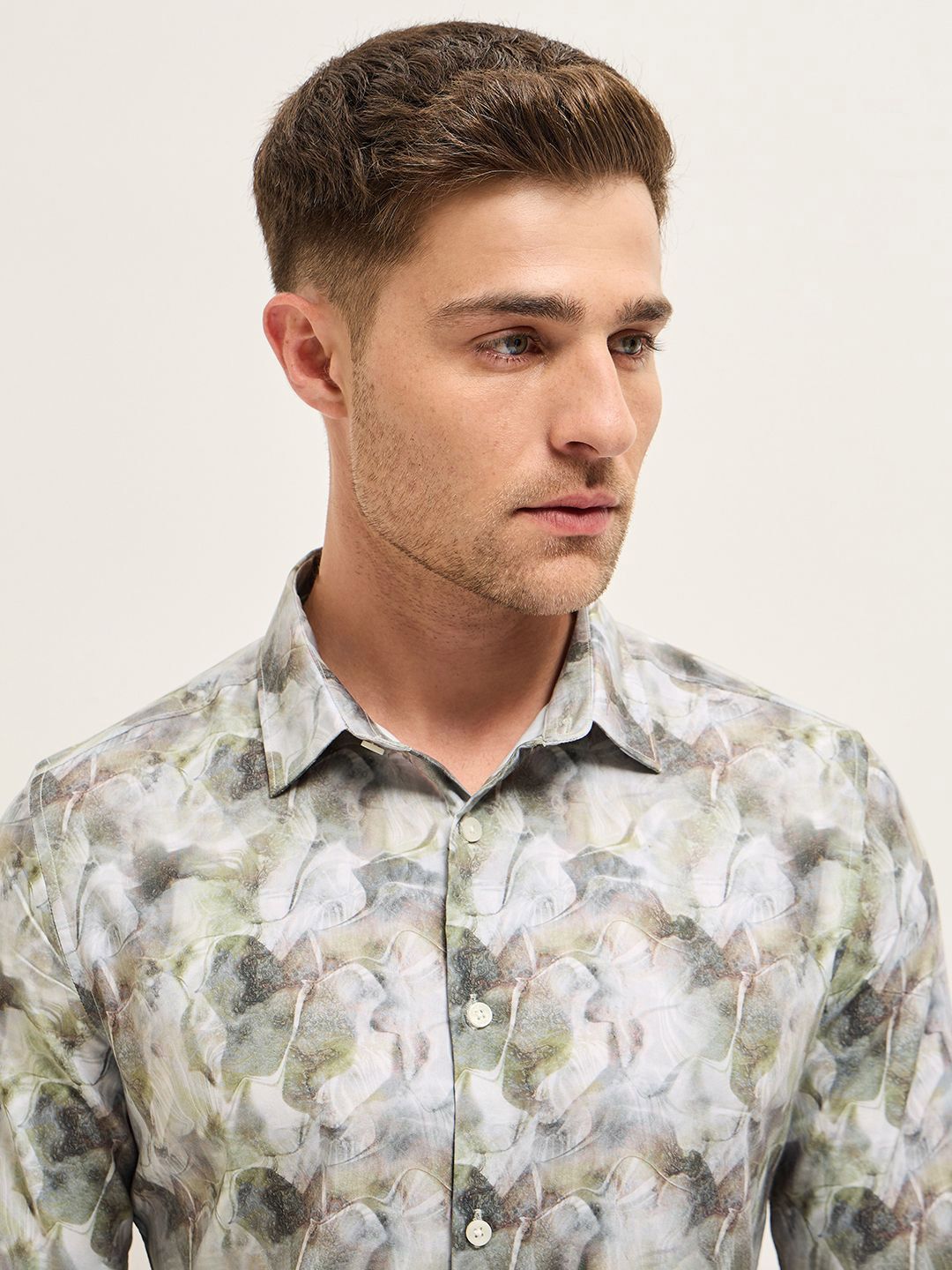 THE BEAR HOUSE Men Tailored Fit Opaque Printed Formal Shirt