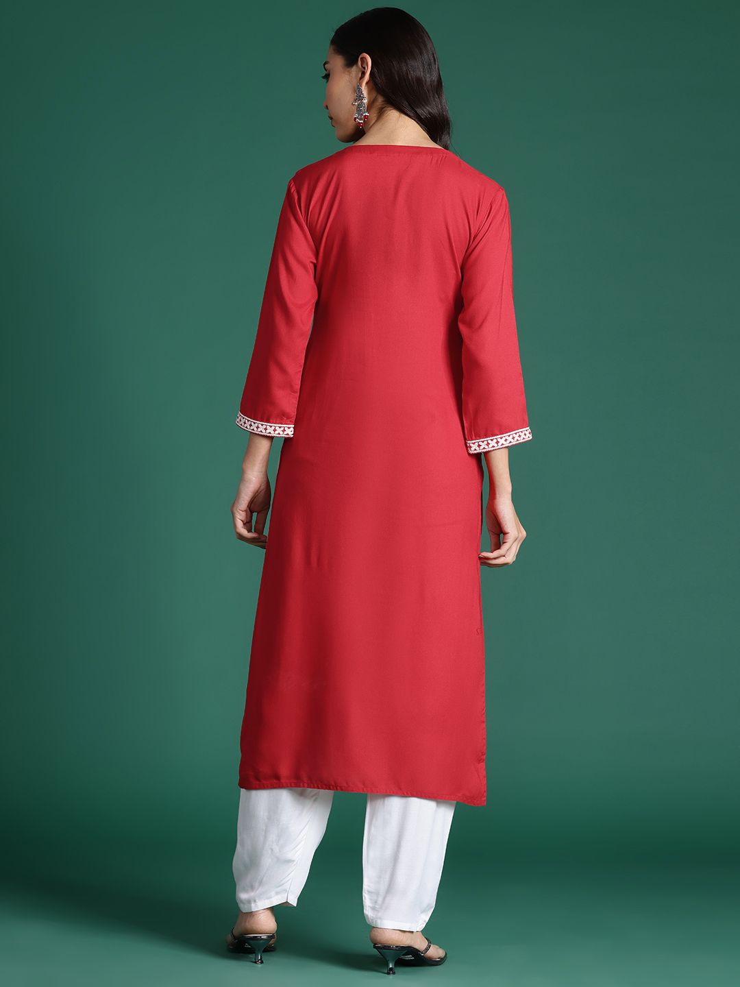 Indo Era Ethnic Motifs Embroidered Thread Work Kurta