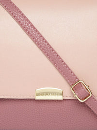 Lino Perros Mauve & Pink Colourblocked Sling Bag