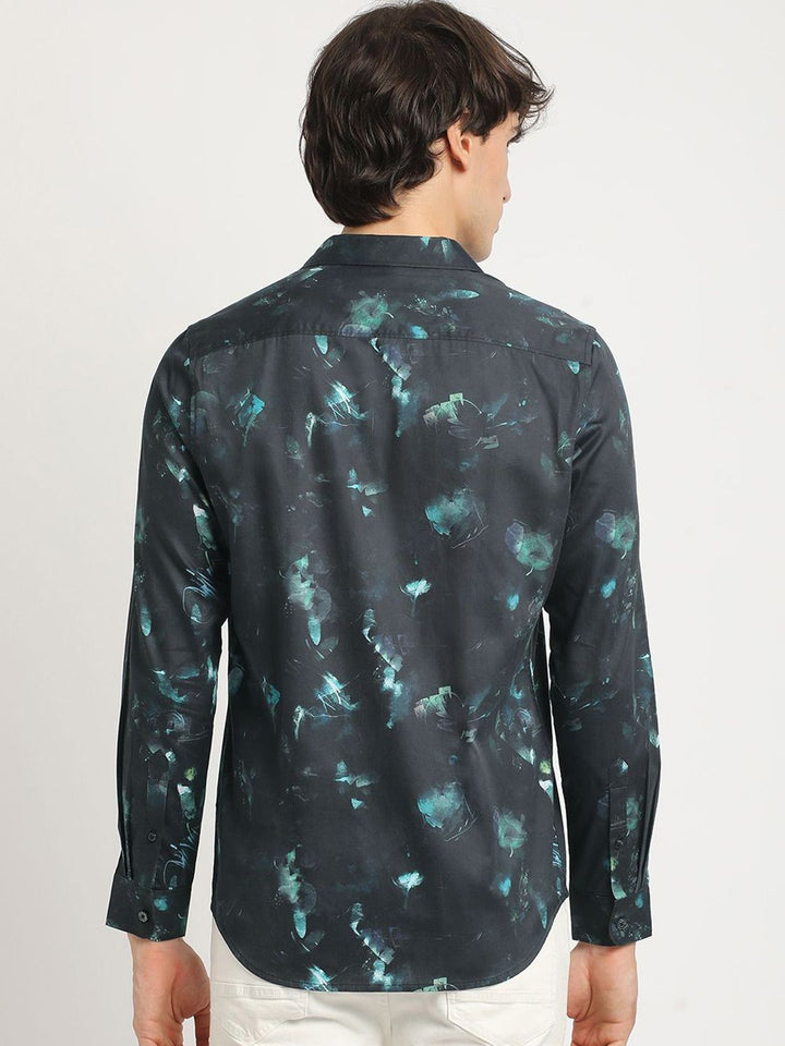 THE BEAR HOUSE Men Graphic Print Slim Fit Casual Shirt