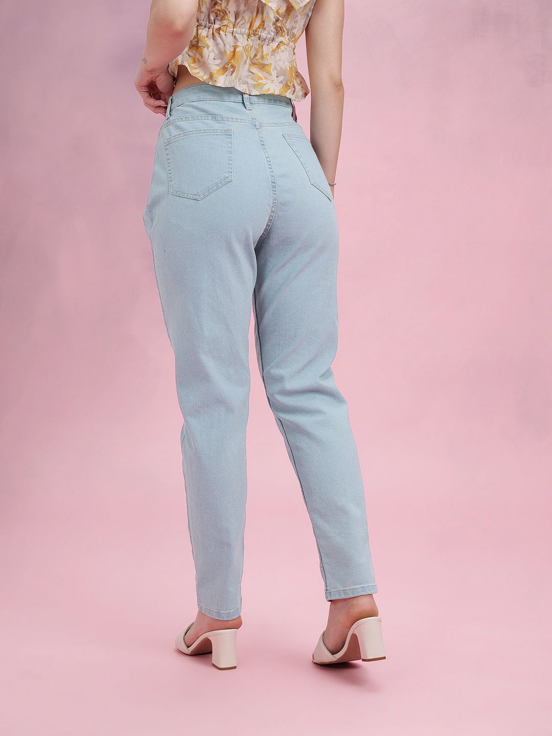 DressBerry Women Mid-Rise Stretchable Mom Fit Jeans