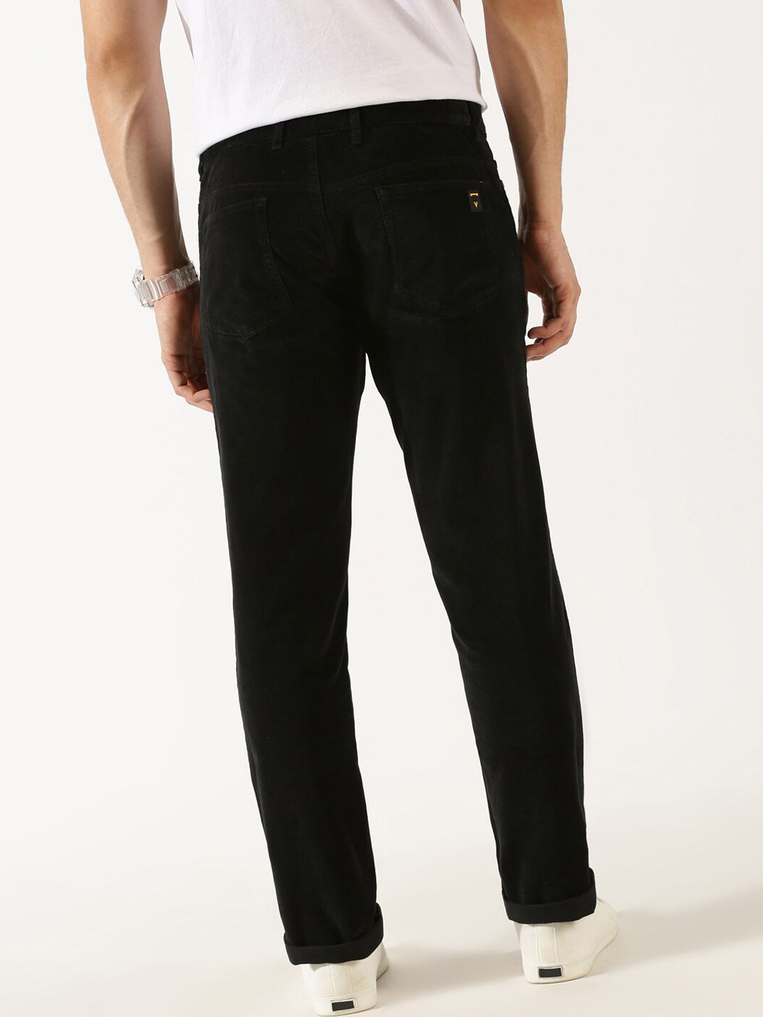 Thomas Scott Men Regular Fit Corduroy Chinos Trousers
