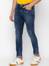 SPYKAR Men Blue Skinny Fit Low-Rise Heavy Fade Jeans