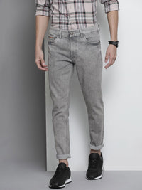 The Indian Garage Co Men Grey Slim Fit Light Fade Stretchable Jeans