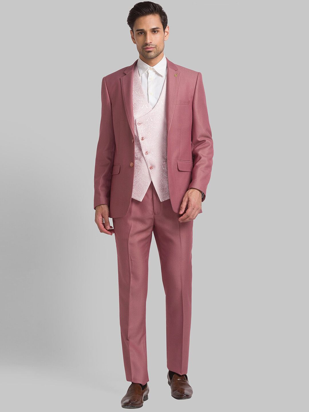 Raymond Men Single-Breasted Three-Piece Formal Suit