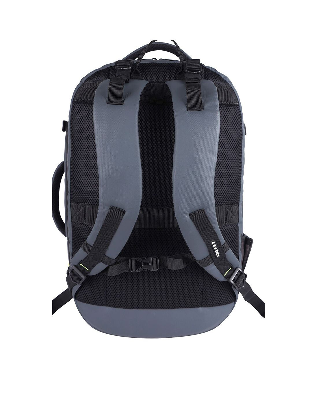 Gear Unisex Grey & Black Contrast Detail Backpack with Compression Straps