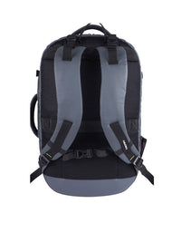 Gear Unisex Grey & Black Contrast Detail Backpack with Compression Straps
