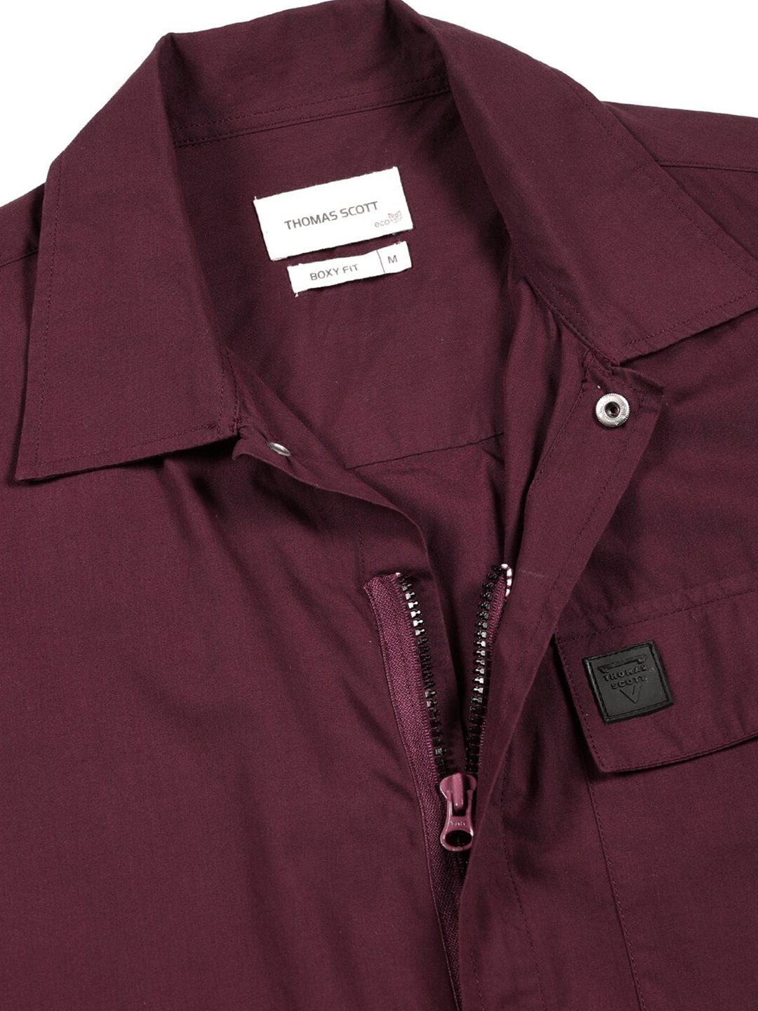 Thomas Scott Men Solid Premium Boxy Opaque Casual Shirt