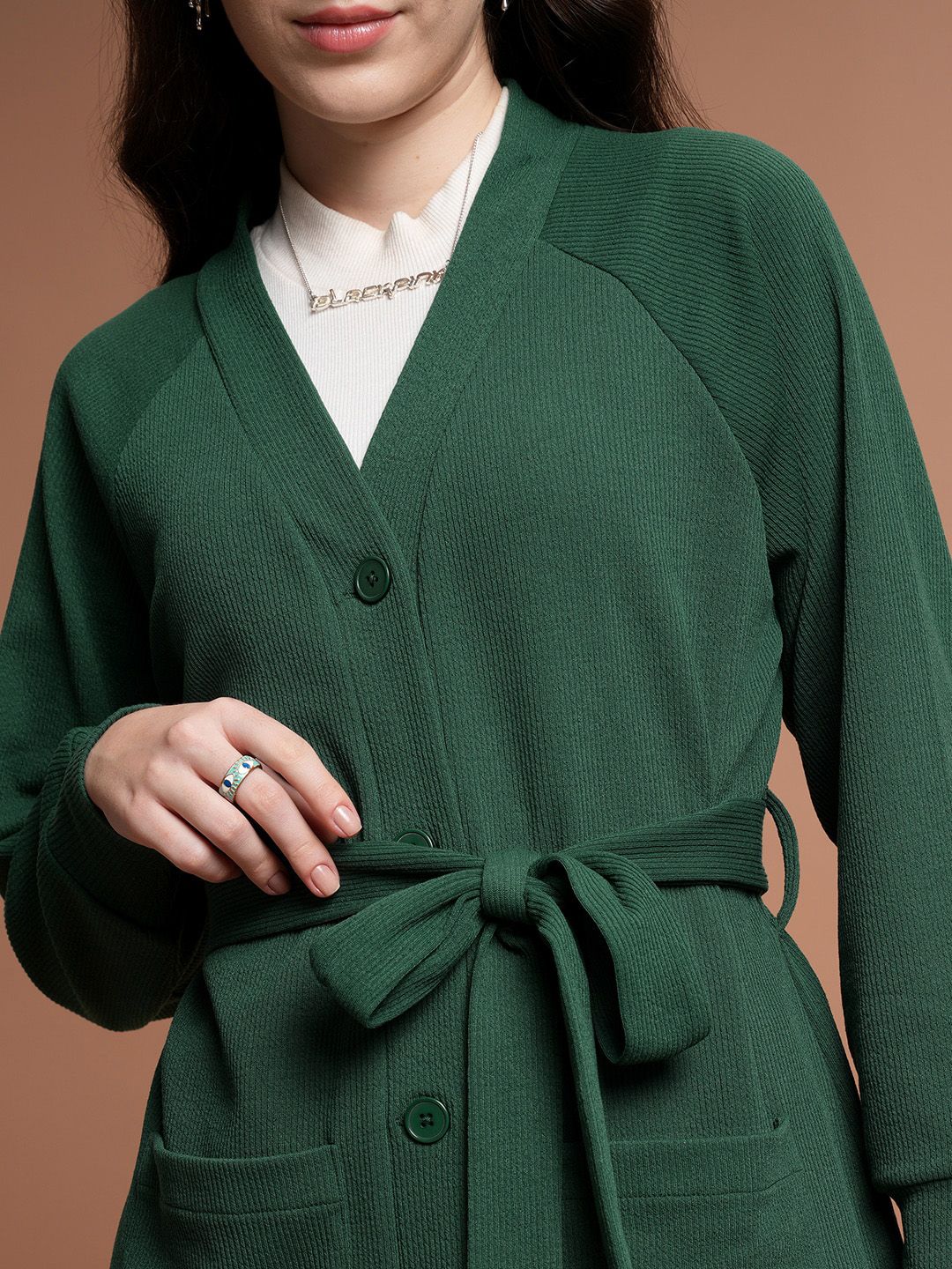 Tokyo Talkies Relaxed Cardigan & Wide Leg Trousers