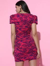 Tokyo Talkies Women Pretty Pink Floral Dress