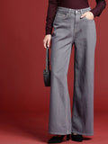 all about you Women Wide Leg High-Rise Light Fade Stretchable Jeans