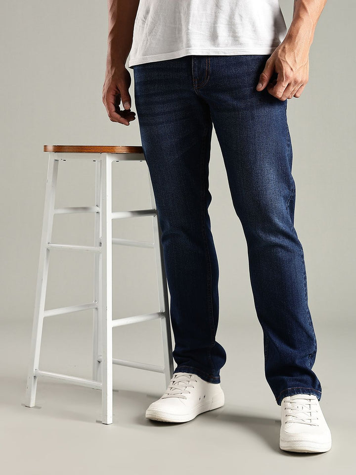 Thomas Scott Men Original Slim Fit Mid-Rise Light Fade Stretchable Jeans