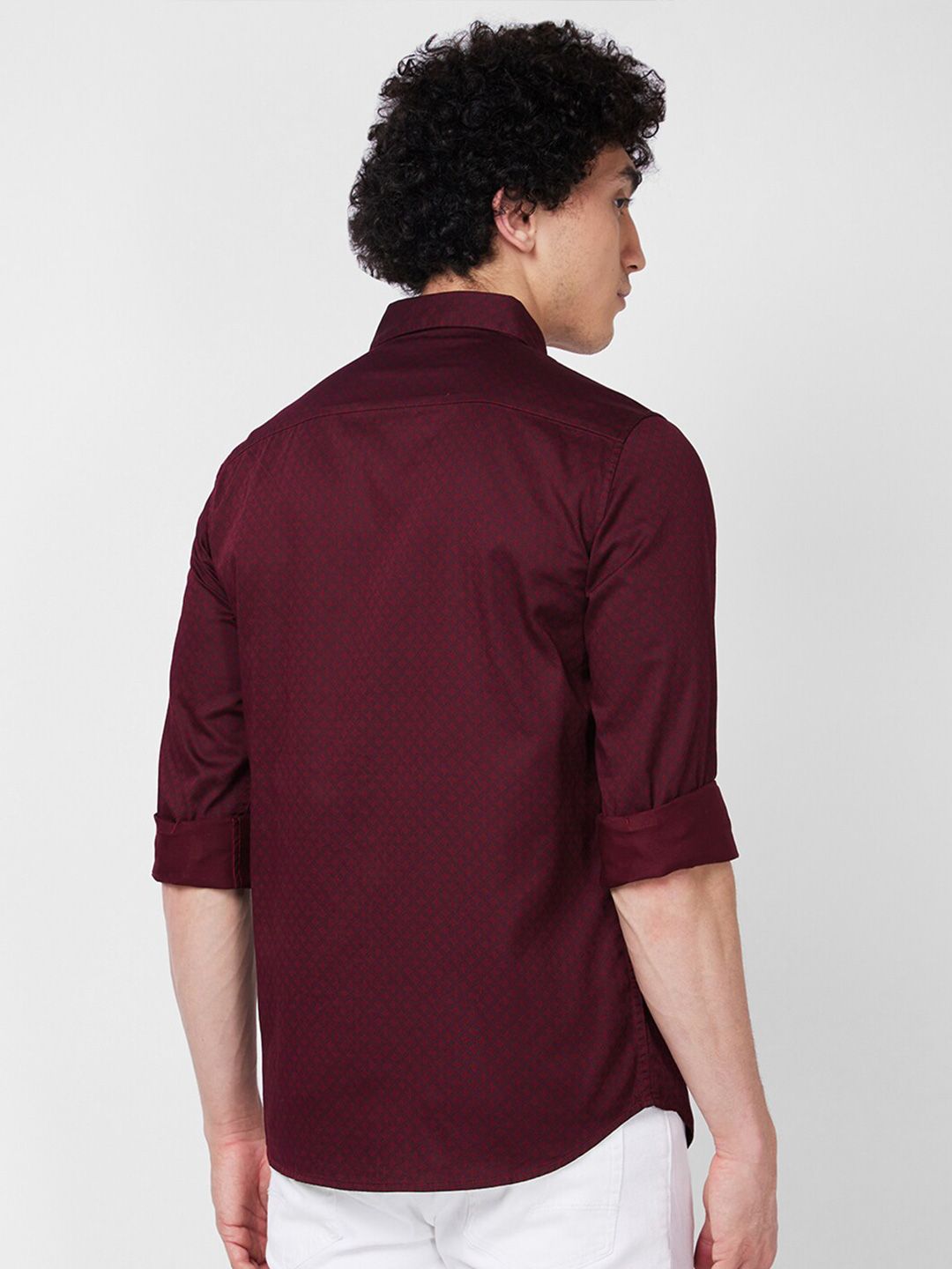 SPYKAR Long Sleeves Regular Fit Cotton Opaque Casual Shirt
