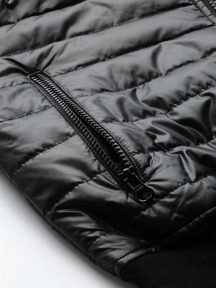 SASSAFRAS Women Black Solid Cropped Puffer Jacket