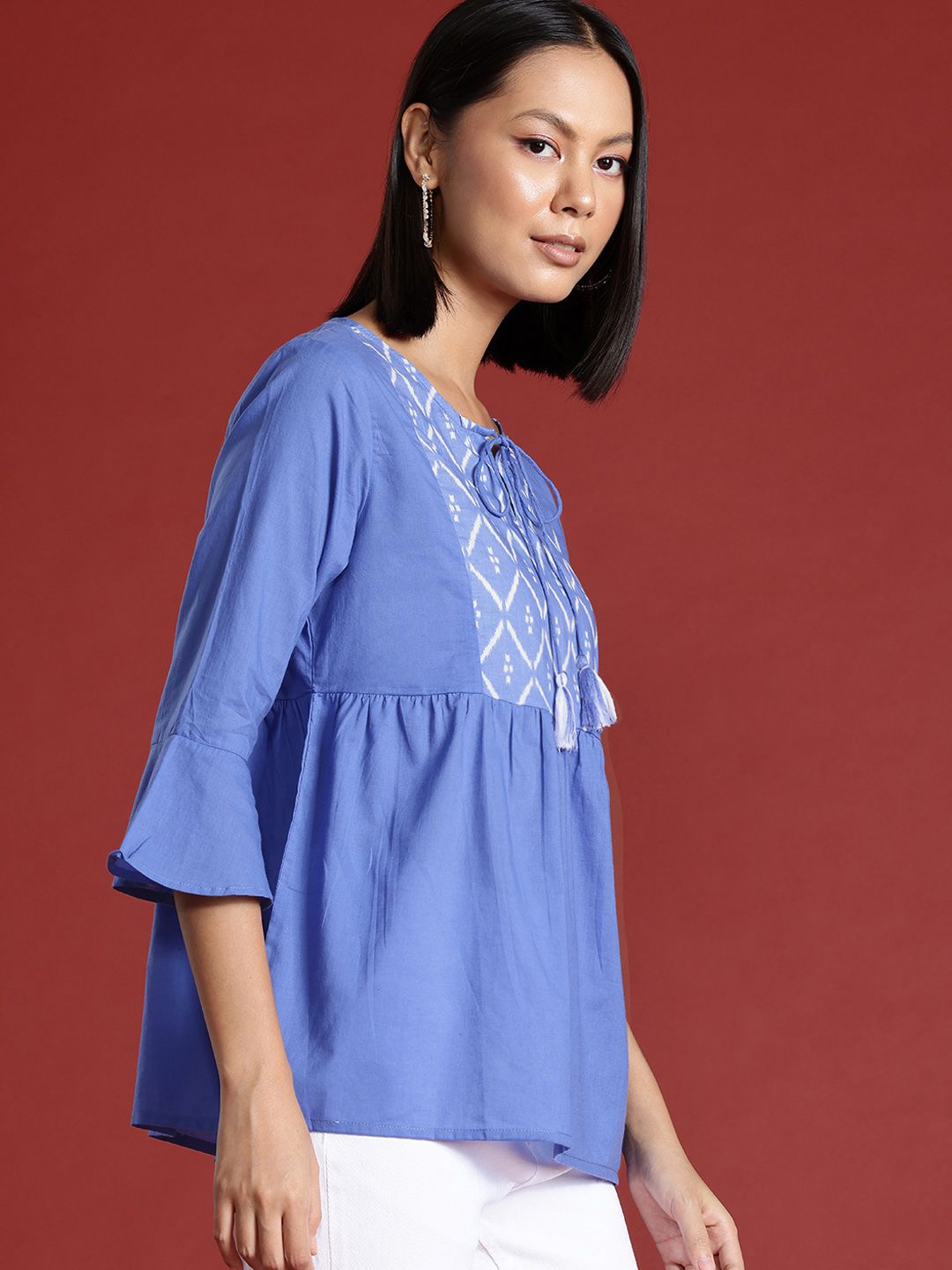 all about you Pure Cotton Printed  A-line Short Kurti