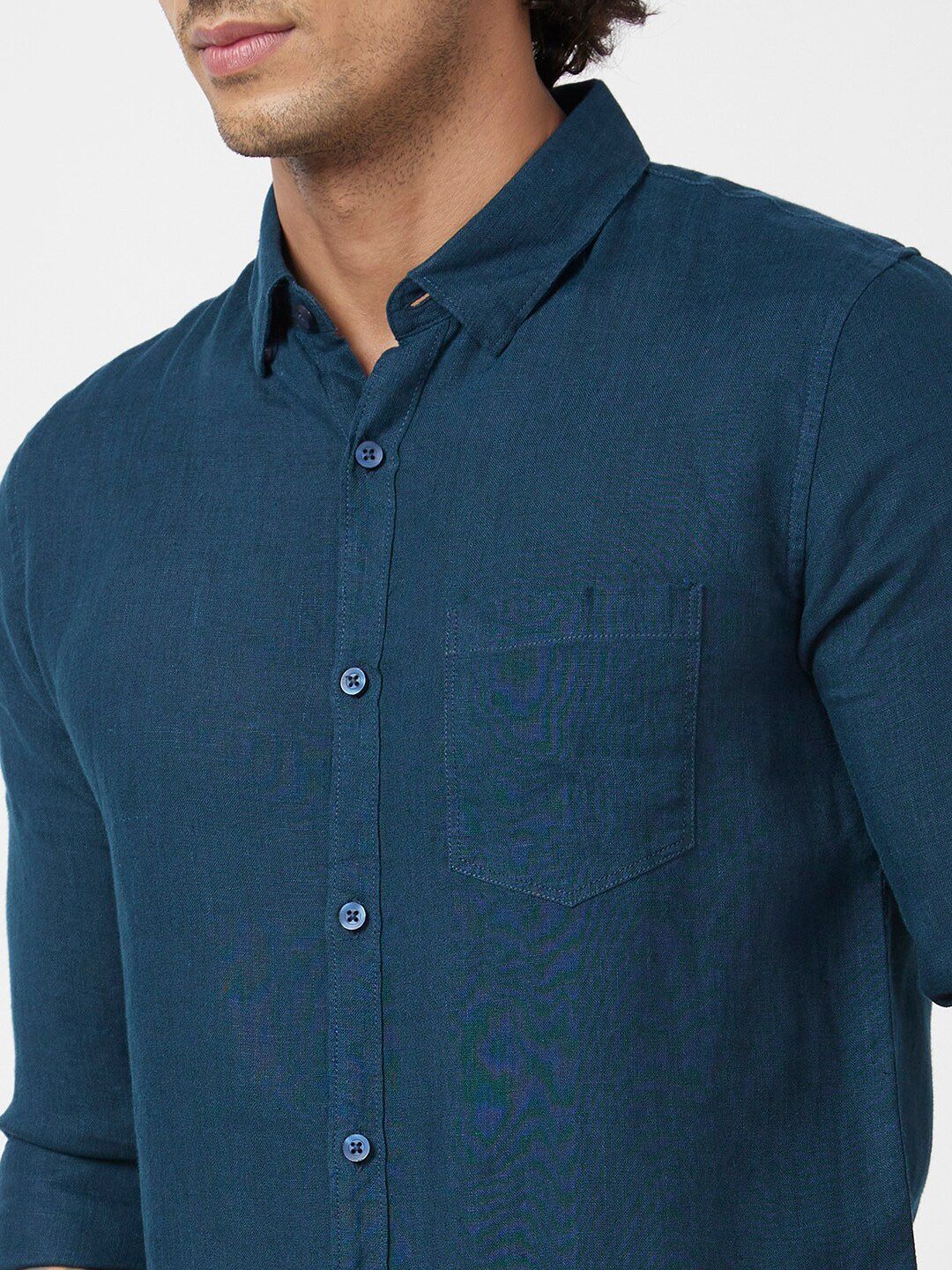 SPYKAR Classic Opaque Casual Linen Shirt
