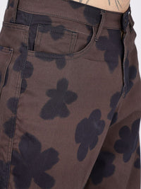 Eszett Men Floral Printed Baggy Fit Cargos Trousers