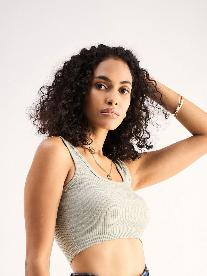 SASSAFRAS BASICS Ribbed Crop Top