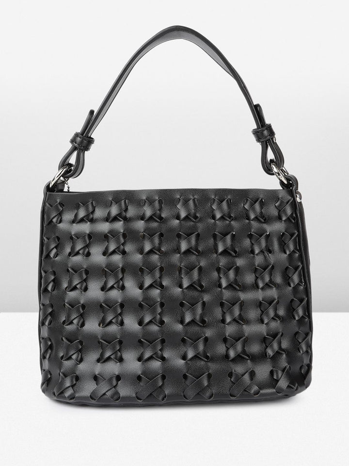 DressBerry Textured Structured Handheld Bag