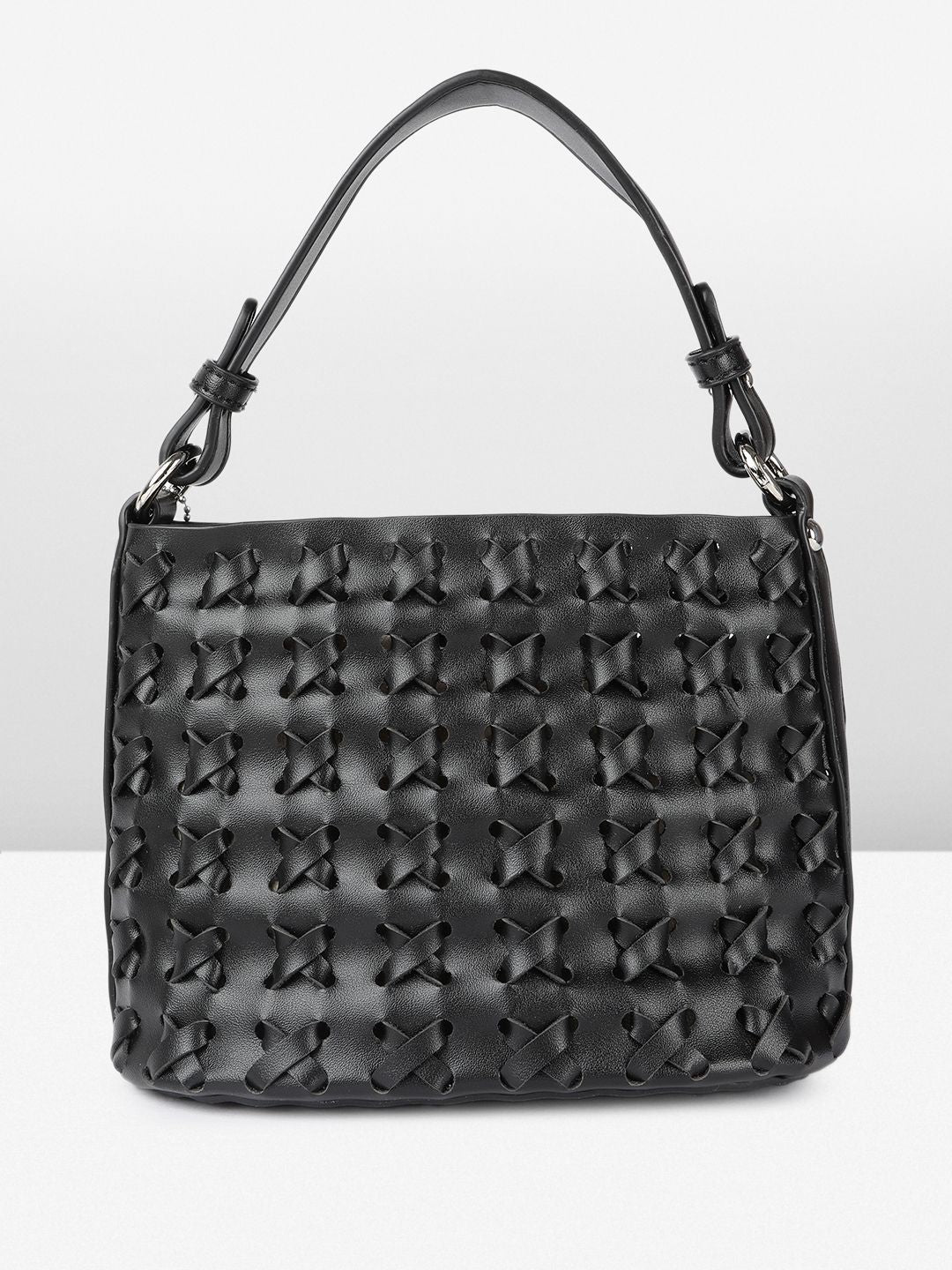 DressBerry Textured Structured Handheld Bag