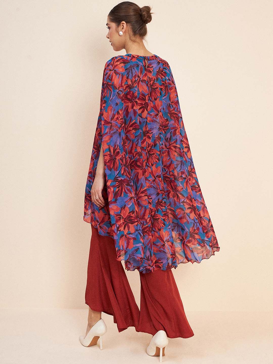 Antheaa Floral Printed Tunic & Trouser Co-Ords