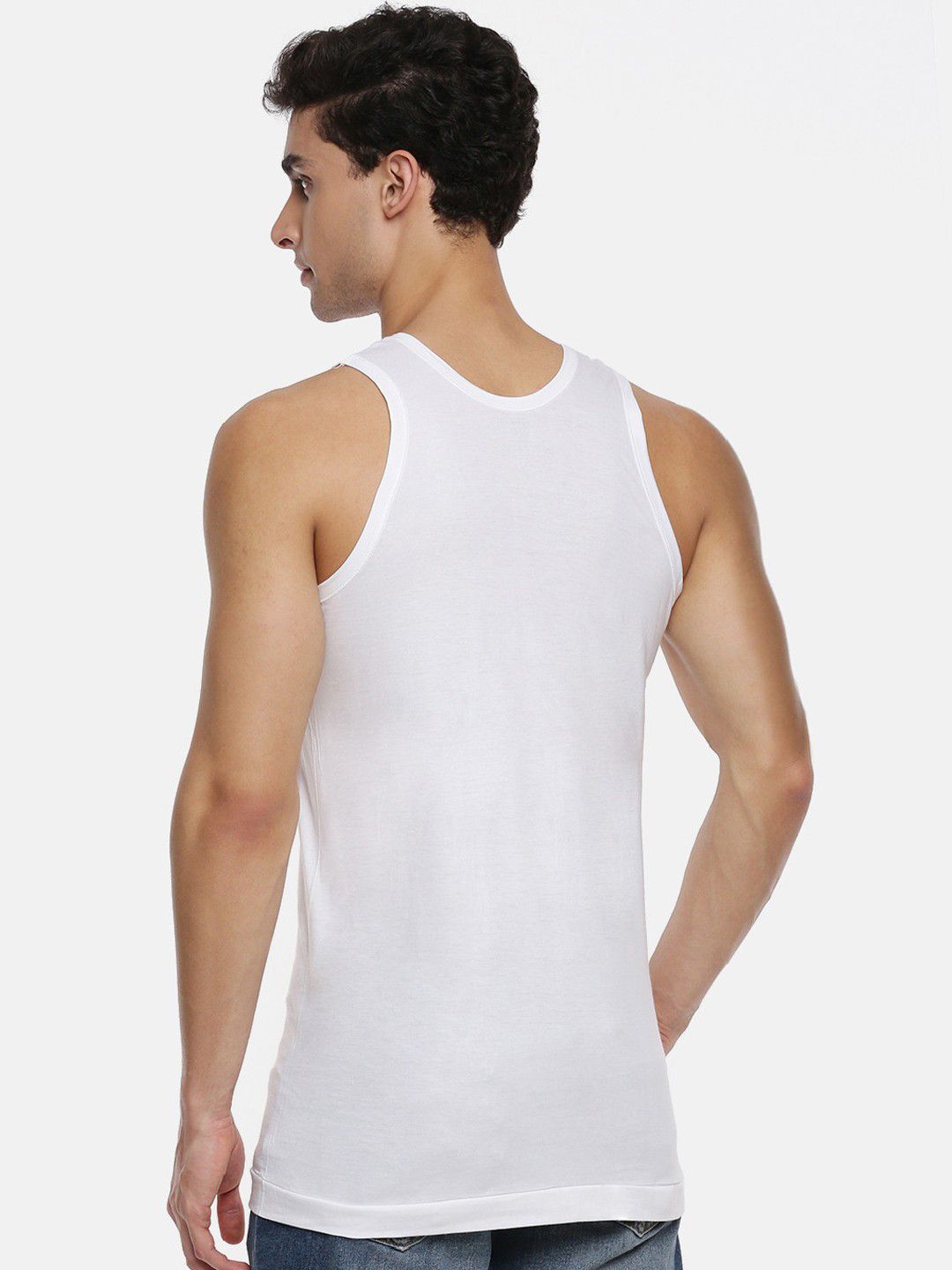 Ramraj Pack of 4 Men White Scoop Neck Sleeveless Cotton Innerwear Vest