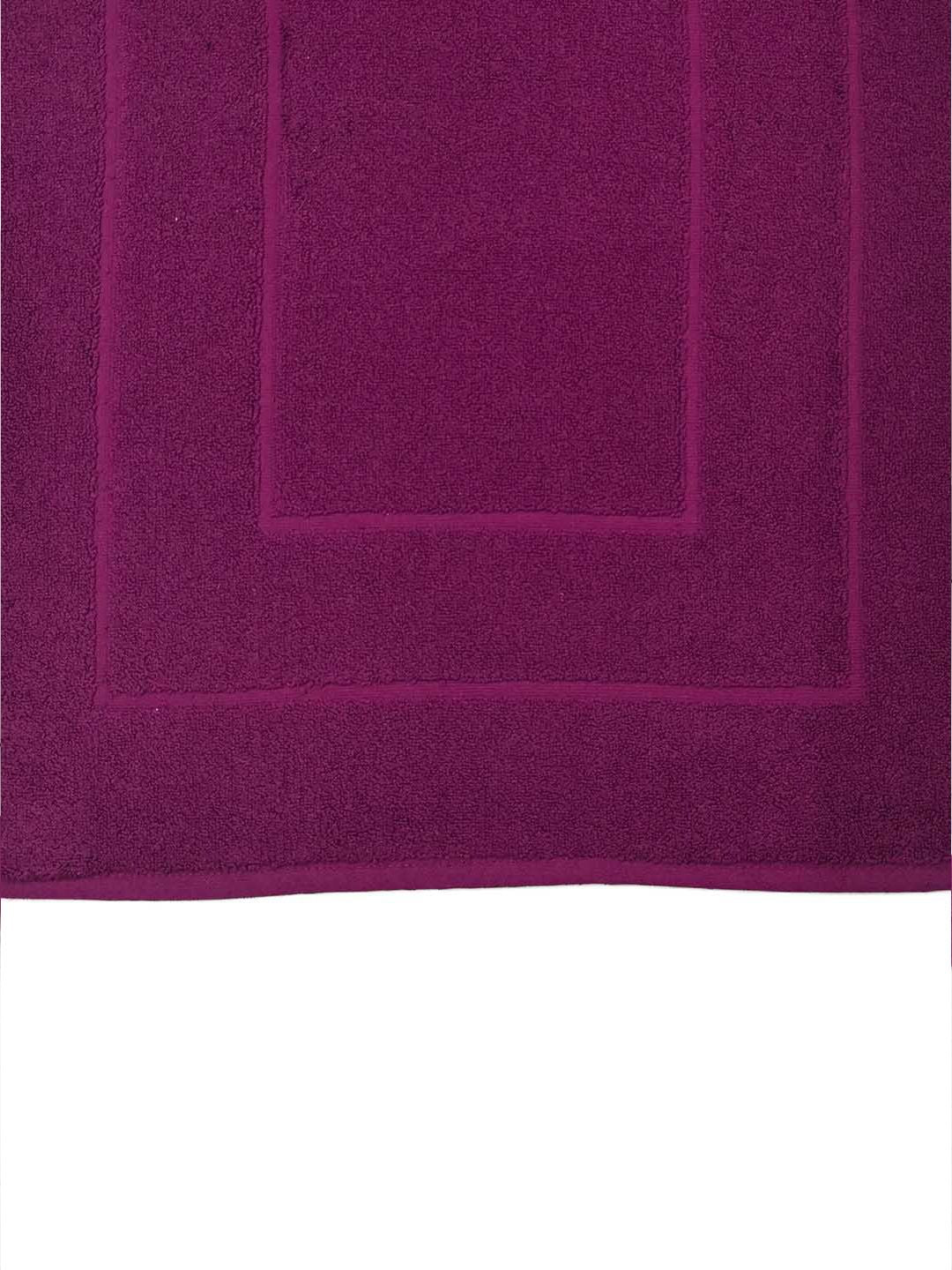 BOMBAY DYEING Purple Pure Cotton Anti Skid 450 GSM Bath Rugs
