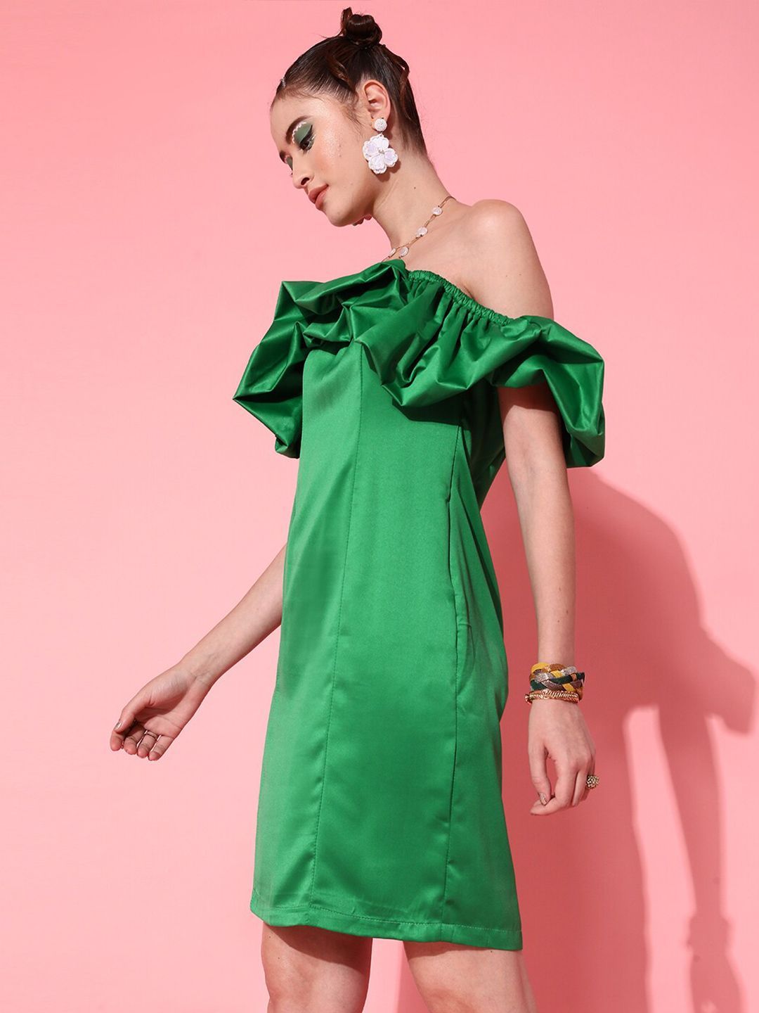 STREET 9 Women Gorgeous Green Solid Dress