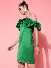 STREET 9 Women Gorgeous Green Solid Dress