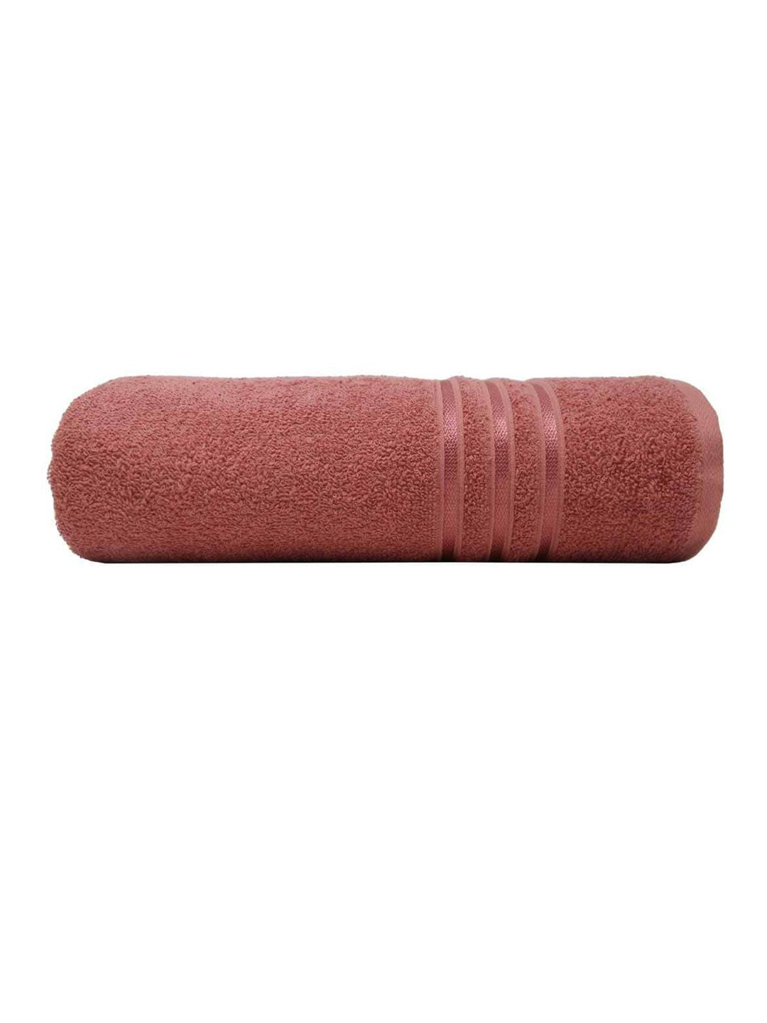 MYTRIDENT Red 400 GSM Pure-Cotton Bath Towel