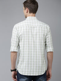 Park Avenue Men Pure Cotton Slim Fit Opaque Checked Casual Shirt