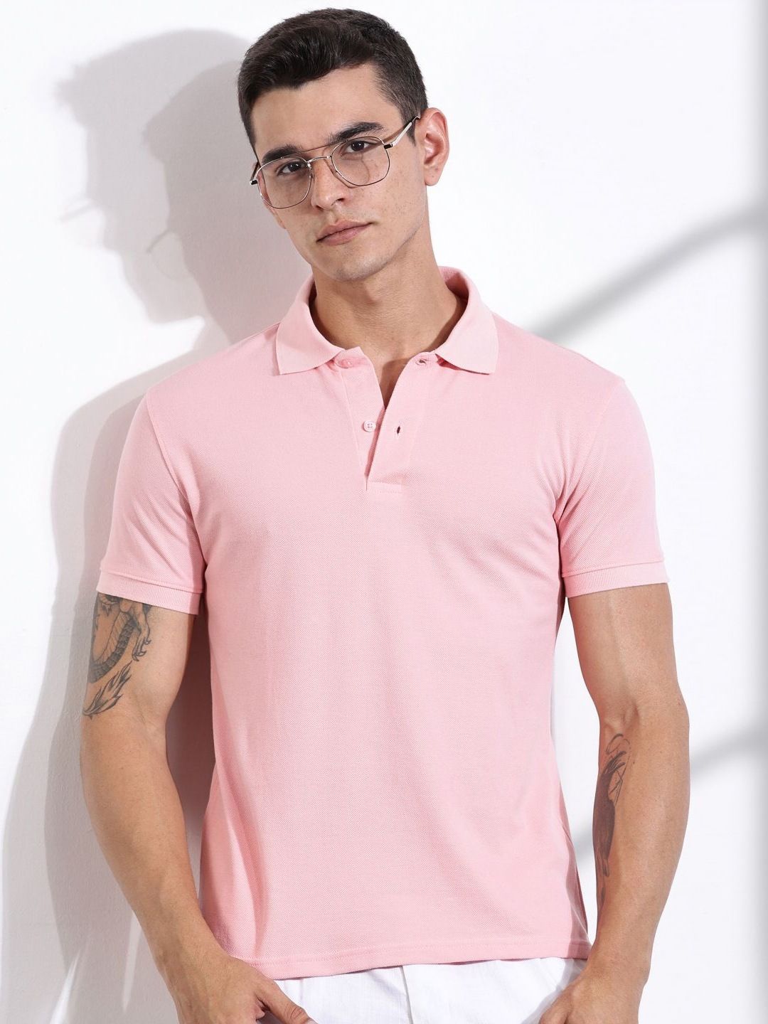 Thomas Scott Men Typography Printed Polo Collar Cotton T-shirt