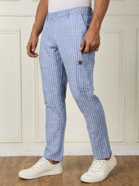 Thomas Scott Men Striped Straight Fit Trousers