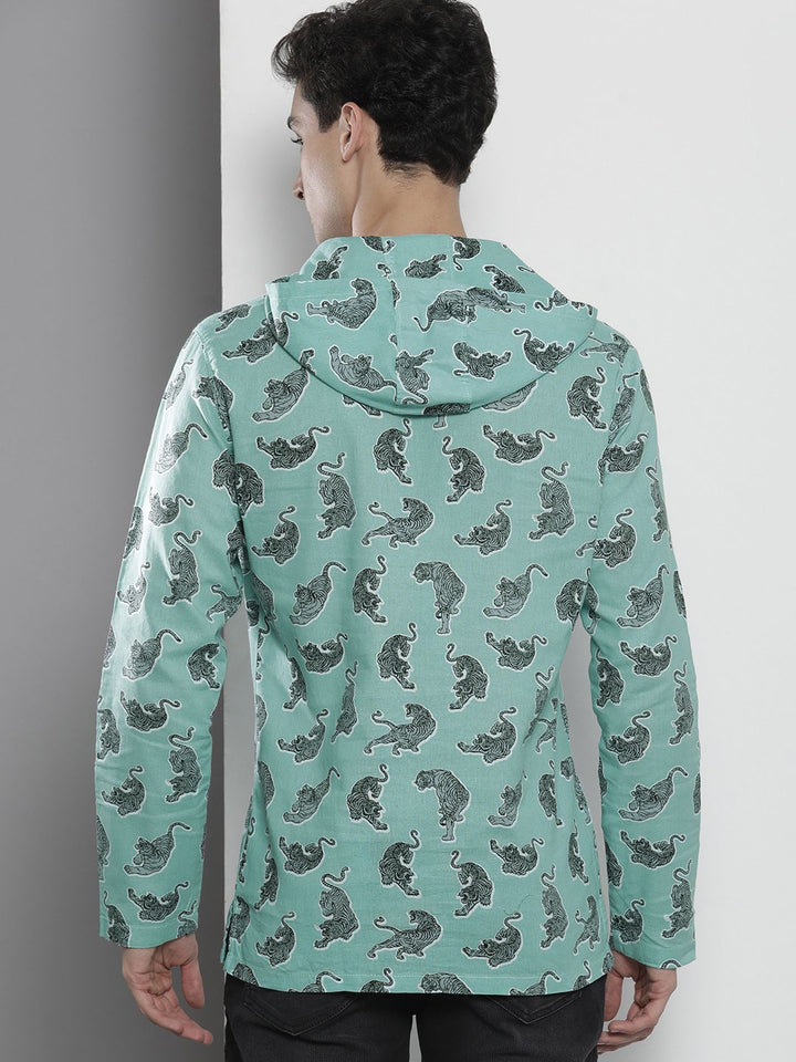 The Indian Garage Co Men Sea Green Printed T-shirt