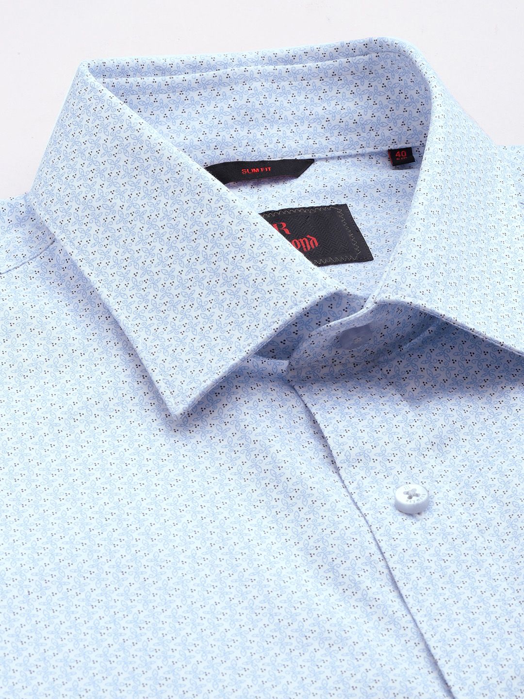 Raymond Pure Cotton Ethnic Motifs Printed Slim Fit Formal Shirt