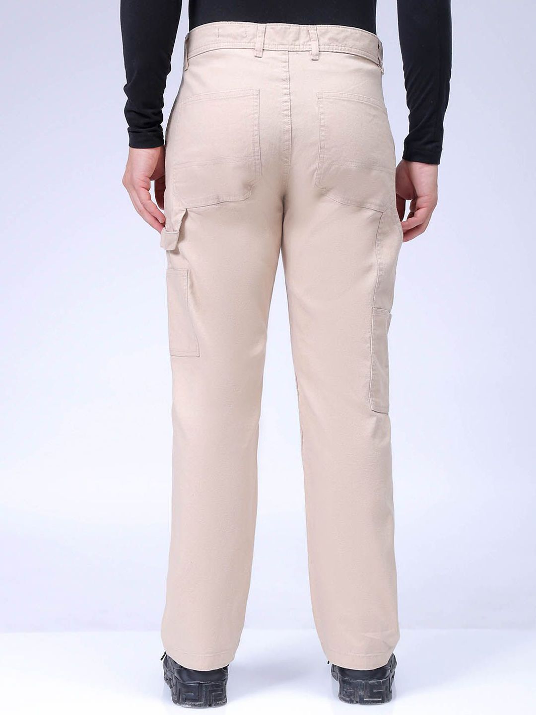 The Indian Garage Co Men Relaxed Fit Mid-Rise Pure Cotton Formal Trouser