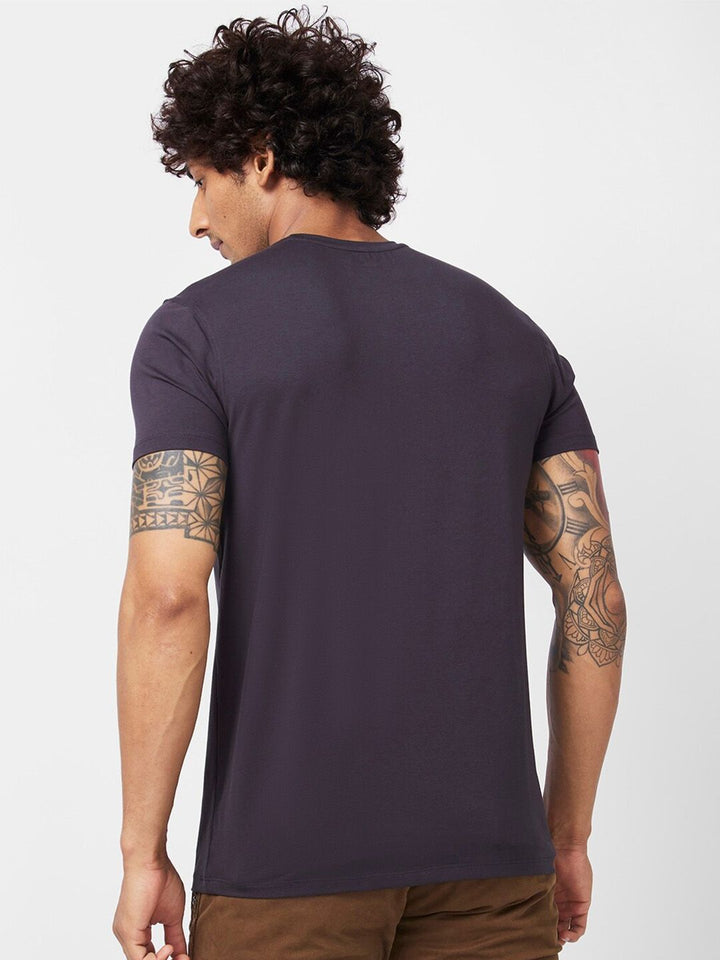 SPYKAR Typography Printed Slim Fit Cotton T-shirt