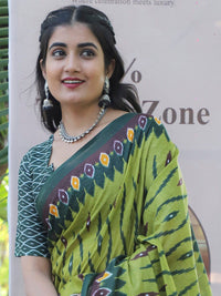 Saree mall Ethnic Motifs Pure Cotton Ikat Sarees