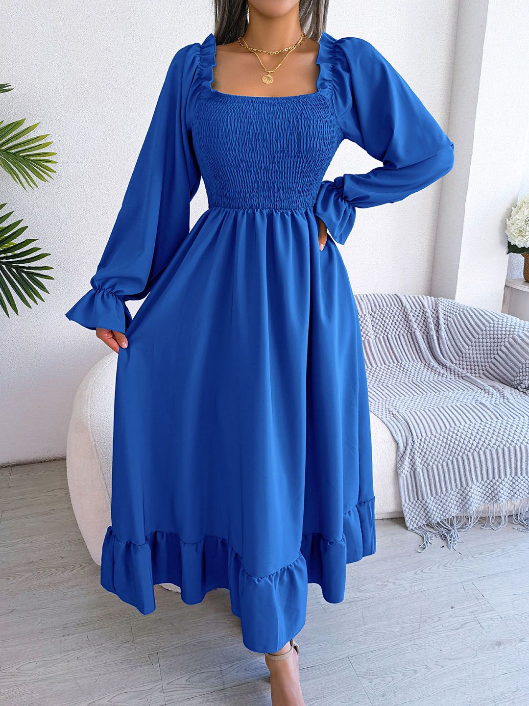 all about you Puff Sleeve Maxi Dress