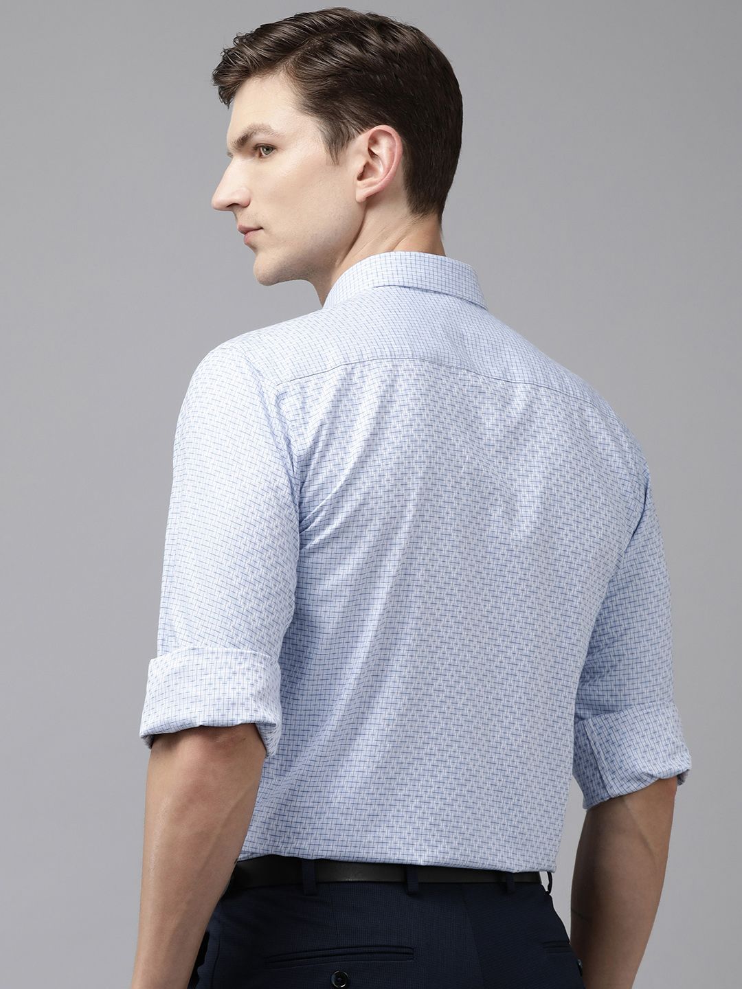 Park Avenue Men Grid Tattersall Checked Pure Cotton Formal Shirt