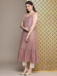 House of Pataudi Shoulder Straps A-Line Jashn Kurta Comes With Printed Jacket