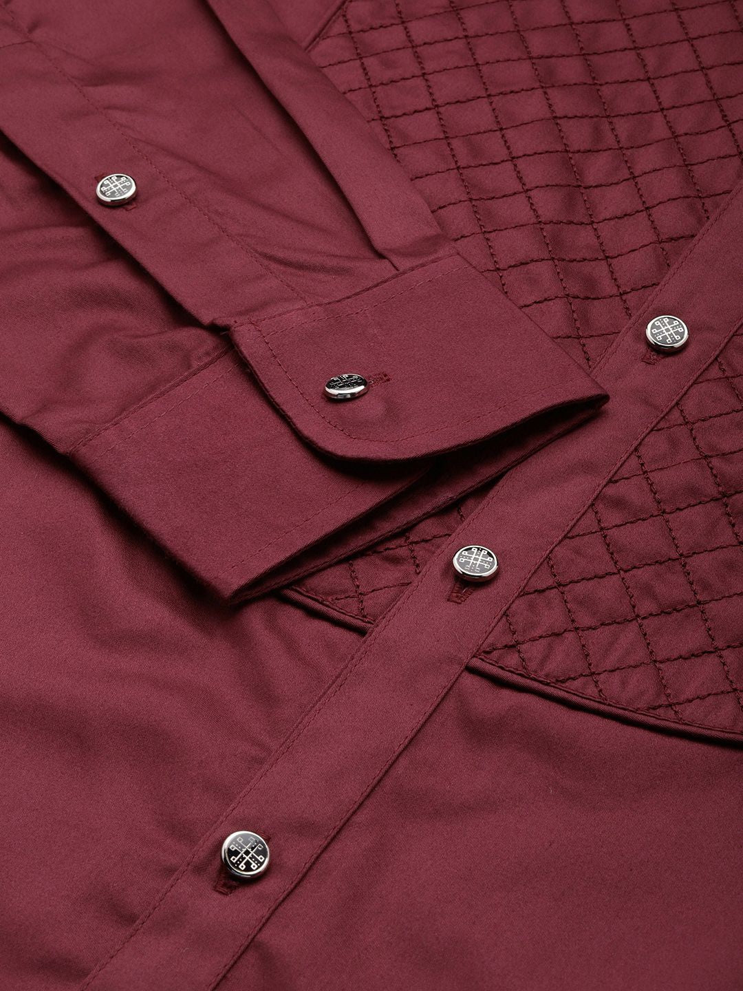 House of Pataudi Pure Cotton Thread Work Party Shirt