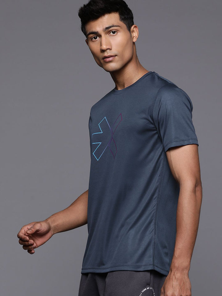 HRX by Hrithik Roshan Men Brand Logo Printed Rapid-Dry Training T-shirt