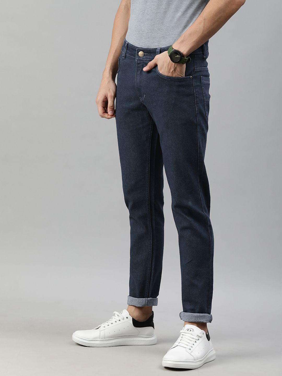 Urbano Fashion Men Grey Slim Fit Stretchable Jeans