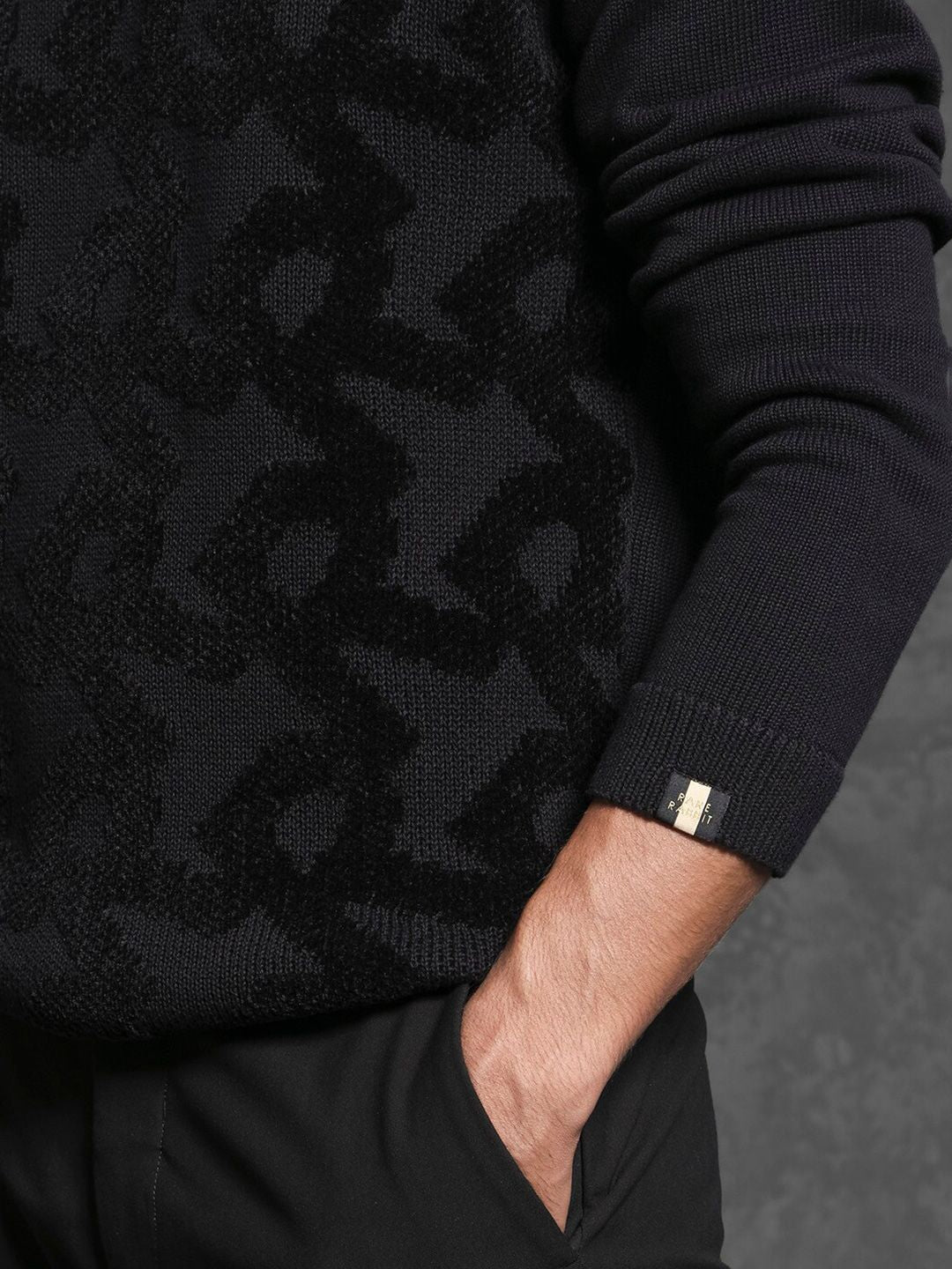 RARE RABBIT Men Fink Comfortable Fit Sweater